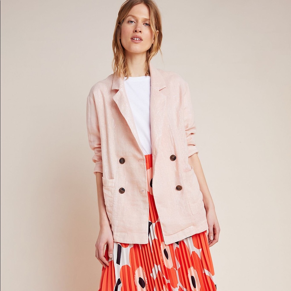 Anthropologie Kaye Blazer Salmon Size L